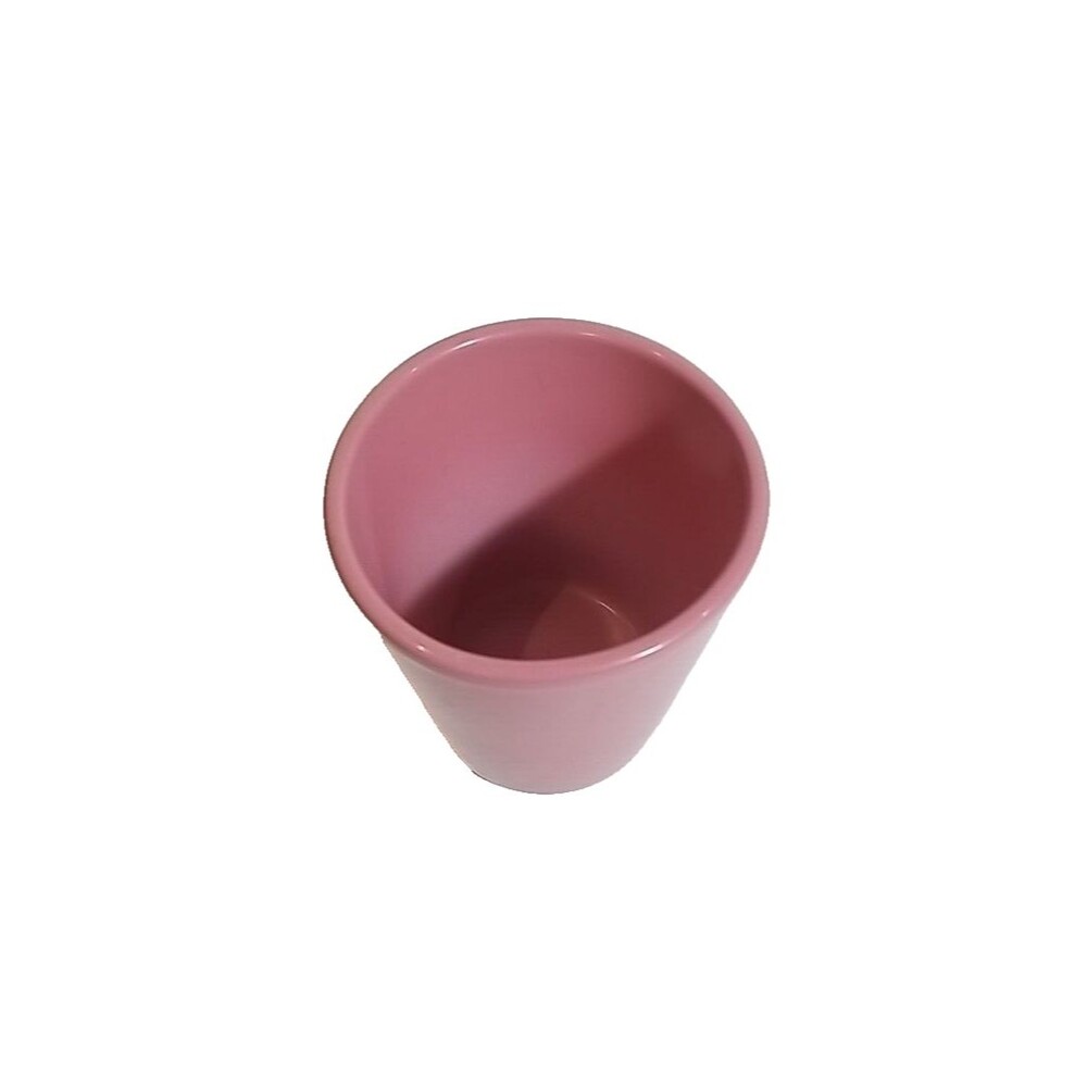 Vintage Pink Ceramic Planter Pot Mid Century Round Glazed 4.5x4 Made in Germany